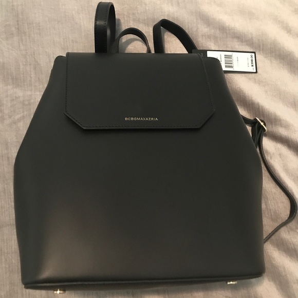 NWT BCBG Black Juliet Leather Backpack - Picture 7 of 8